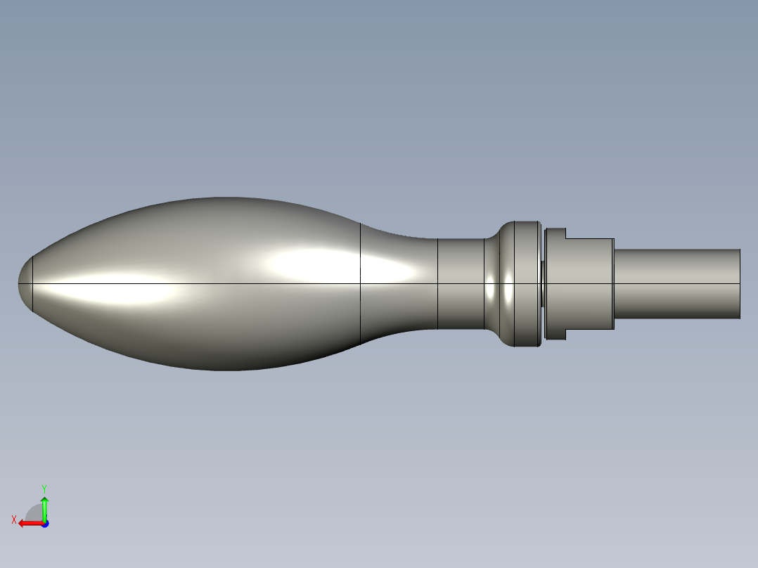 把手(迴轉)GR-3D多系列多零件图纸模型后视图
