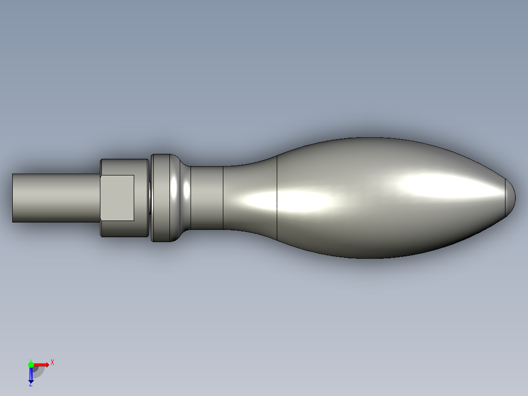 把手(迴轉)GR-3D多系列多零件图纸模型俯视图