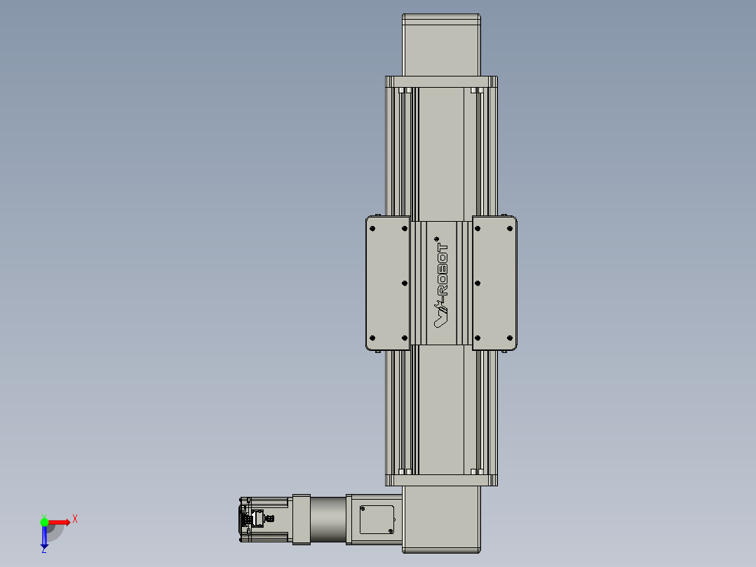 威洛博直线电机模组EB20-L224-S400-R-ZP75-MS3-5K俯视图
