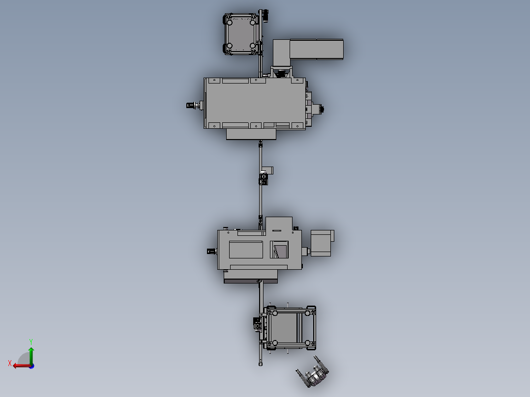 全自动送料系统自动磨削生产线后视图