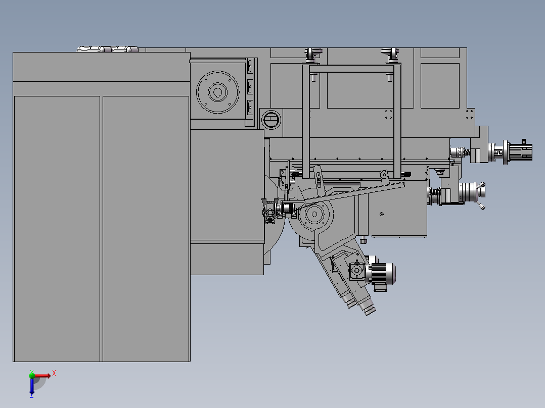 全自动送料系统自动磨削生产线俯视图