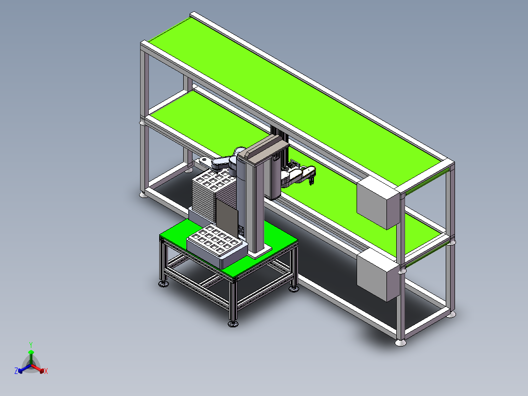 在线自动扫码测试机sw21可编辑正等轴测图