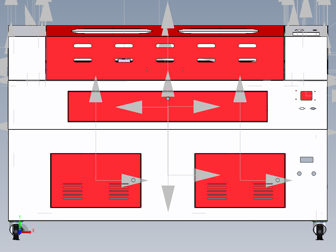 二氧化碳100W激光切割机1250x850mm