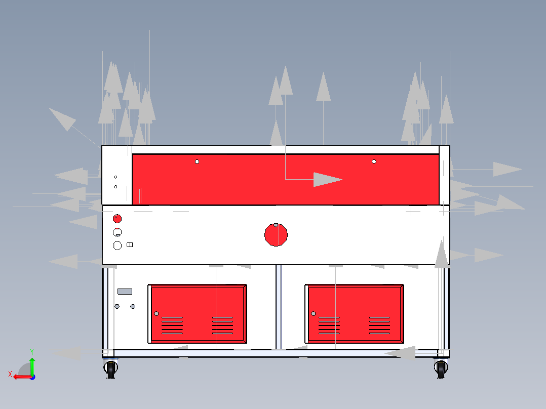二氧化碳100W激光切割机1250x850mm后视图