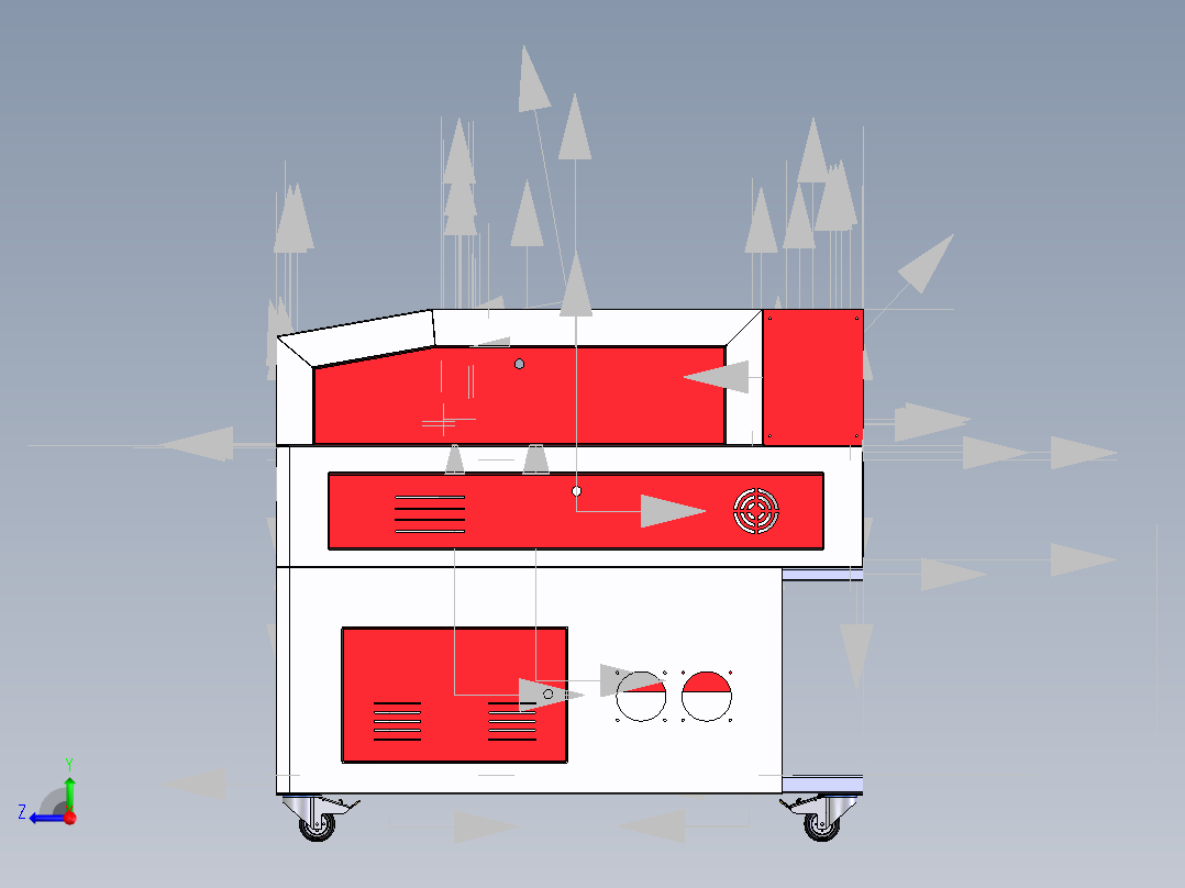 二氧化碳100W激光切割机1250x850mm右视图
