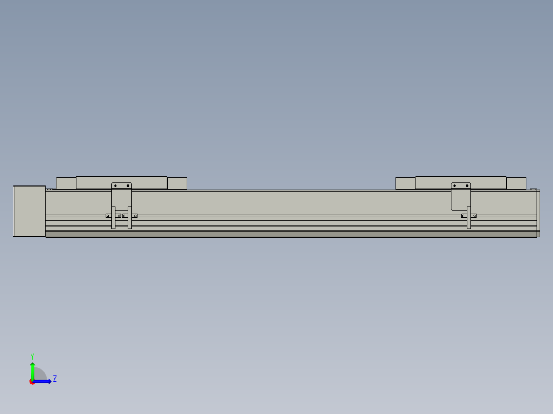 直线模组LHC17-S550-R设计图纸左视图