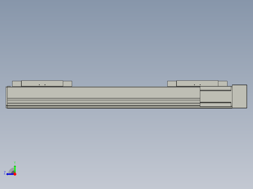 直线模组LHC17-S550-R设计图纸右视图