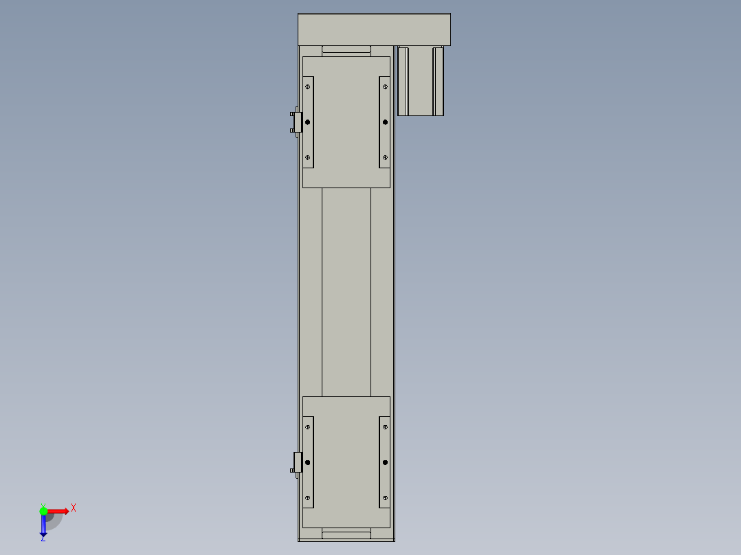 直线模组LHC17-S550-R设计图纸俯视图