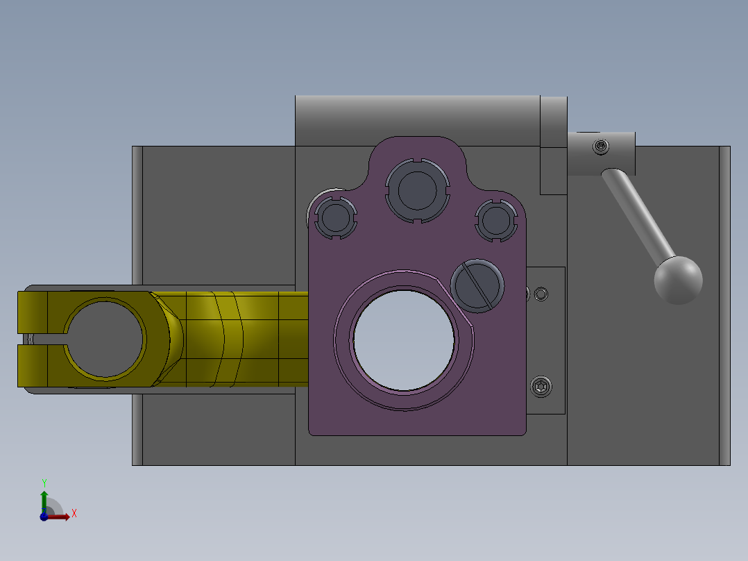 831010后钢板弹簧吊耳φ37孔夹具带三维图CAD图纸工序卡说明书前视图