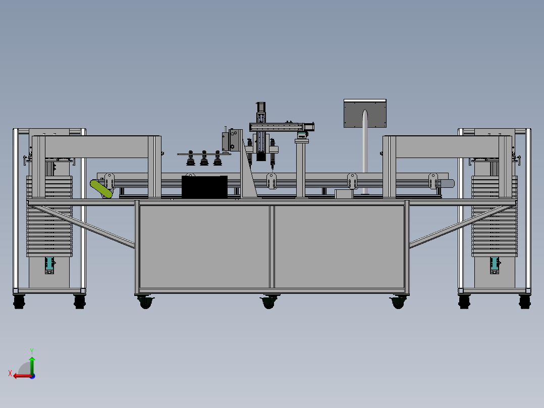 自动上下料点胶机后视图
