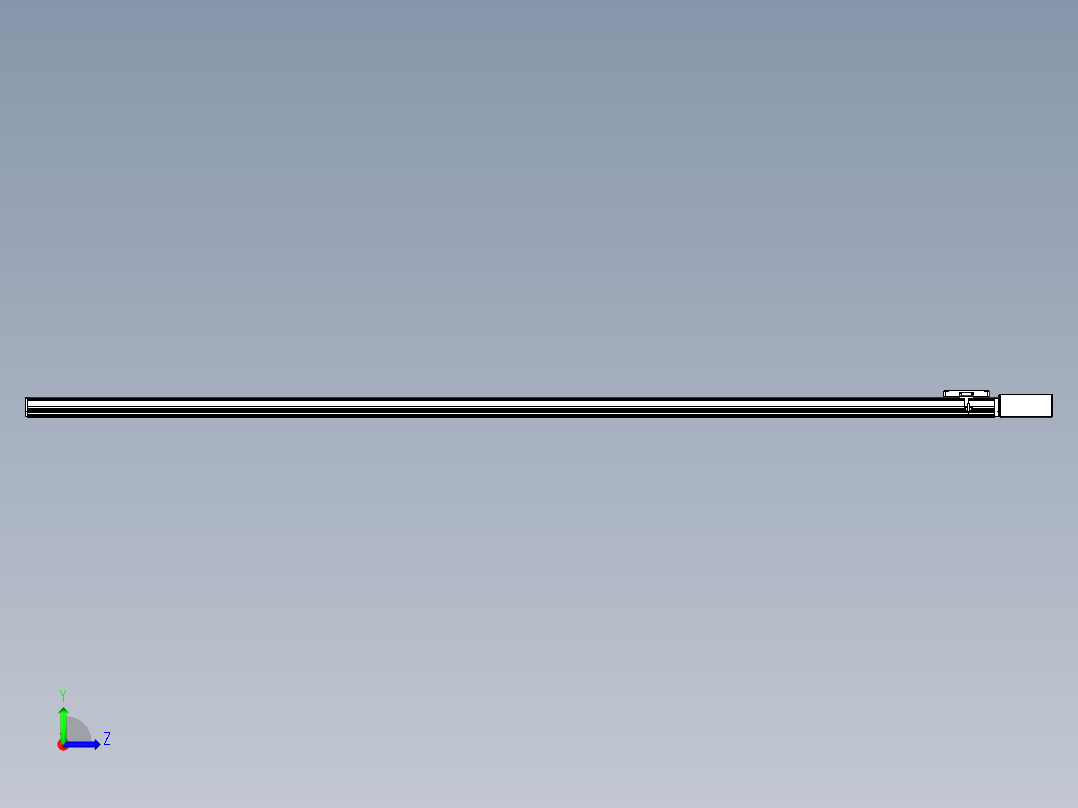 同步带全封闭直线模组TPA-HCB-105D-90-L2550-ML-Y-P20-N3左视图