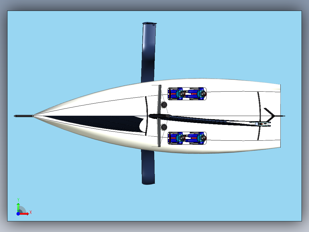 838 Aptilla AC40 单体船前视图