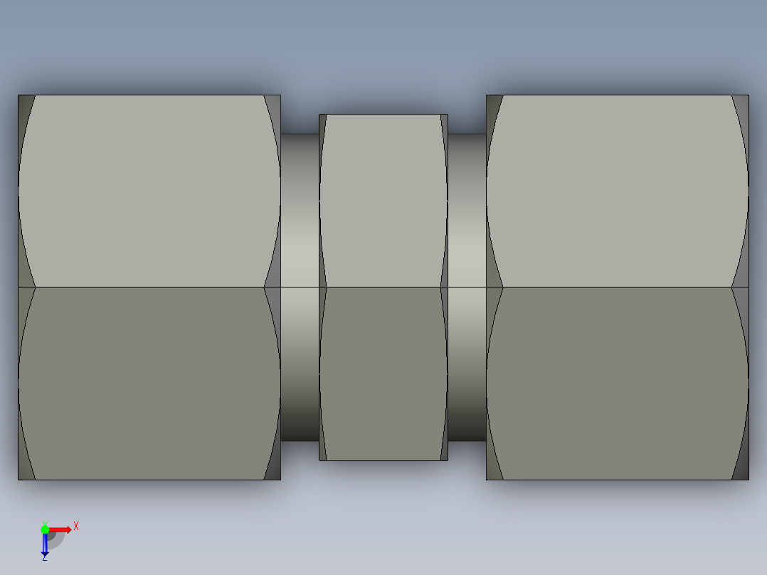 卡套式工业通用硬管接头EO Union G16ZS71俯视图