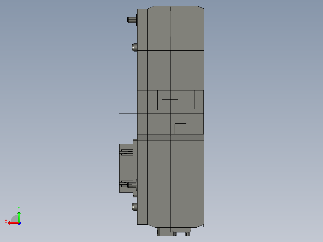基恩士CA-DC20E_kc图纸模型后视图