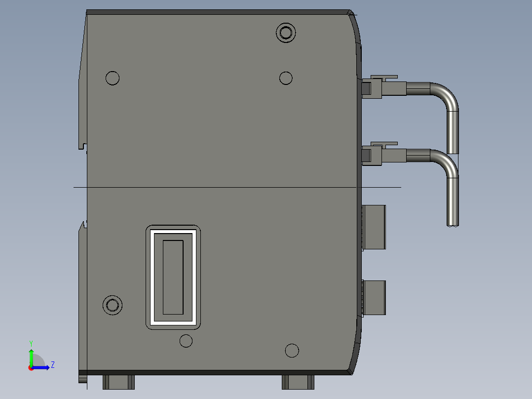 基恩士CA-DC20E_kc图纸模型左视图