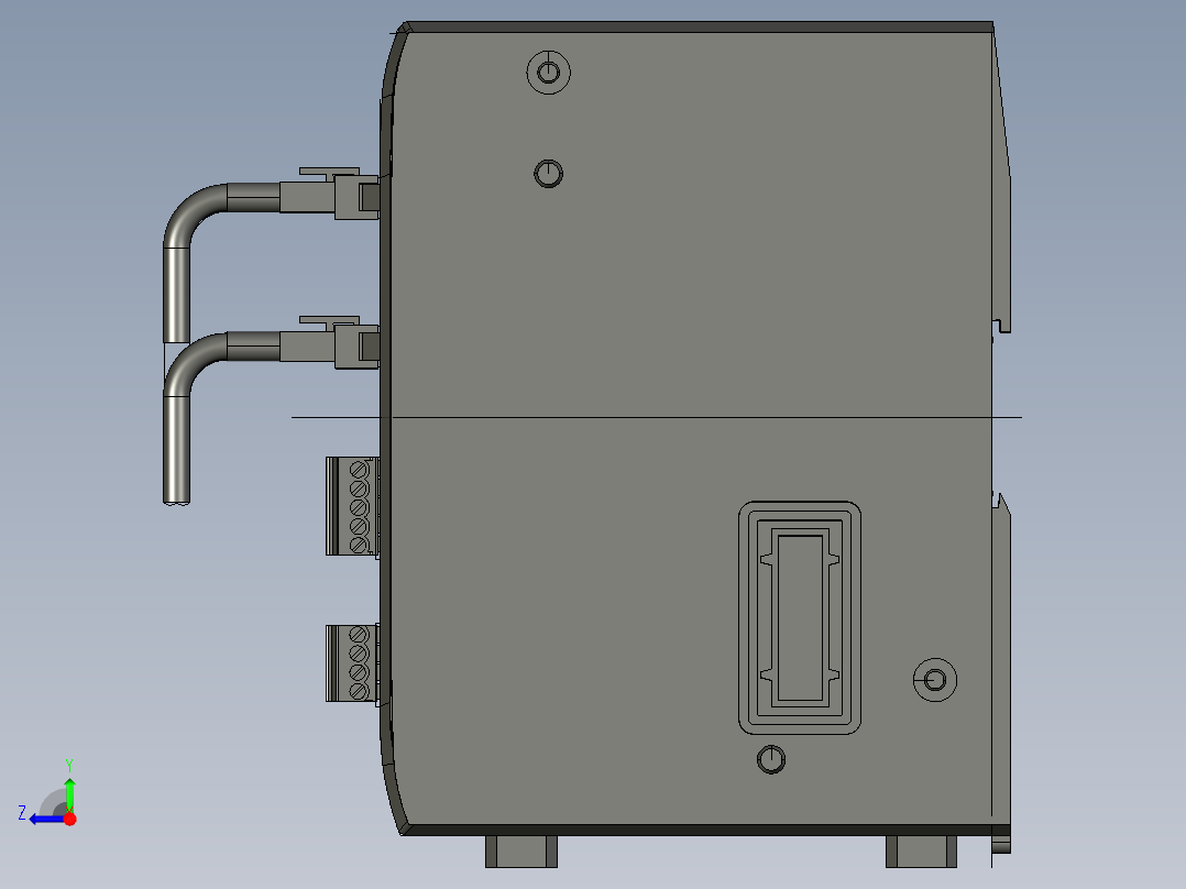 基恩士CA-DC20E_kc图纸模型右视图