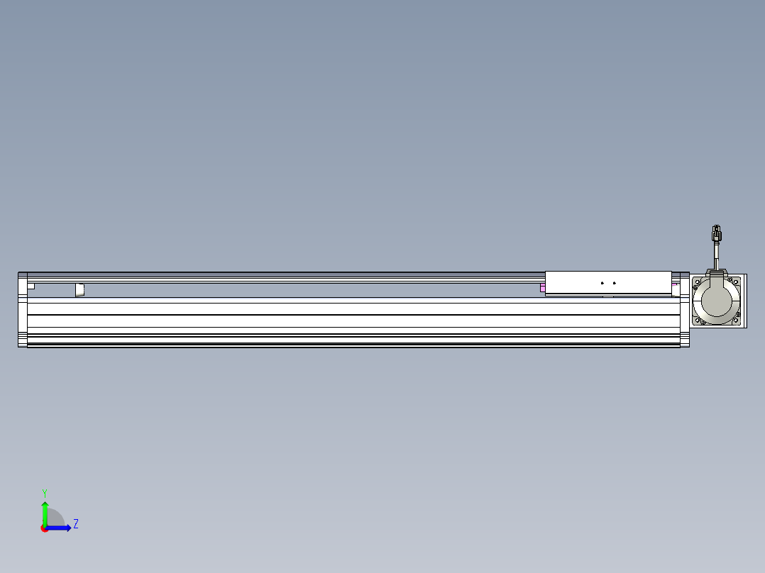 东锦同步带传动-直线滑台模组DH210B-L150-S750-BL-P750W-C3左视图