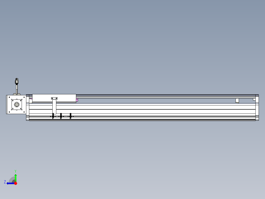 东锦同步带传动-直线滑台模组DH210B-L150-S750-BL-P750W-C3右视图