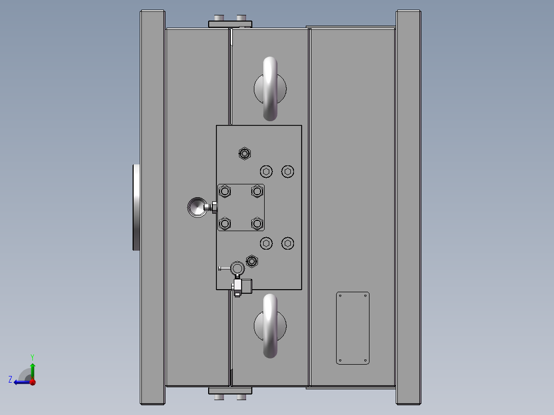 油缸抽芯，4面滑块右视图