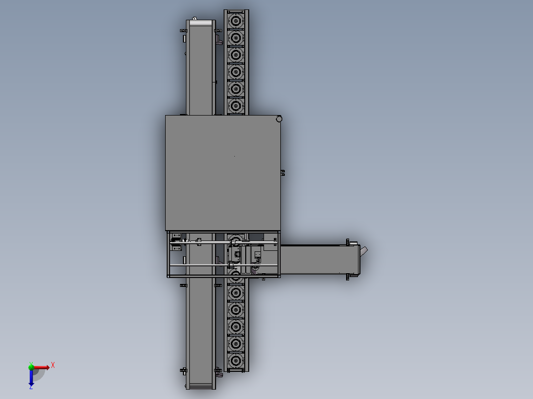 齿轮打标机俯视图