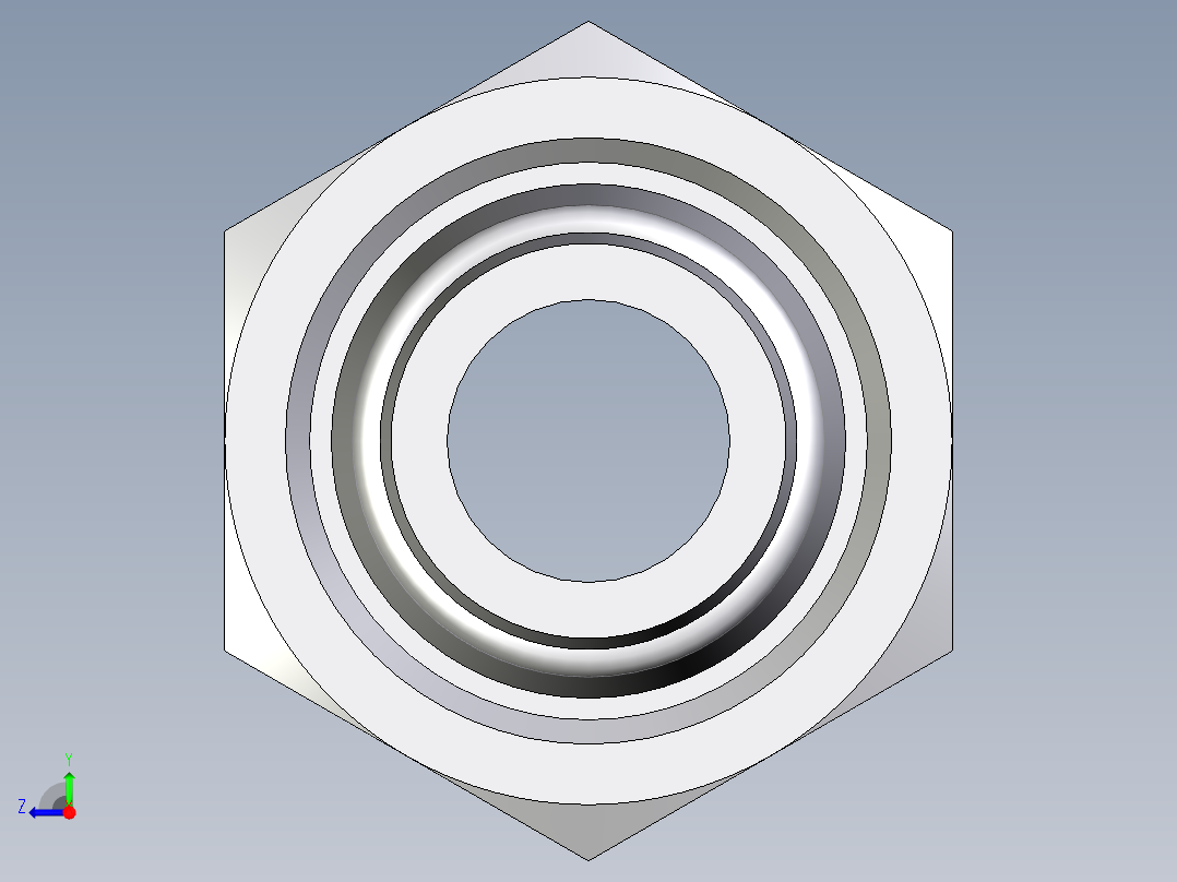 卡套式工业通用硬管接头EO_Swivel_union_GZ20SCF右视图