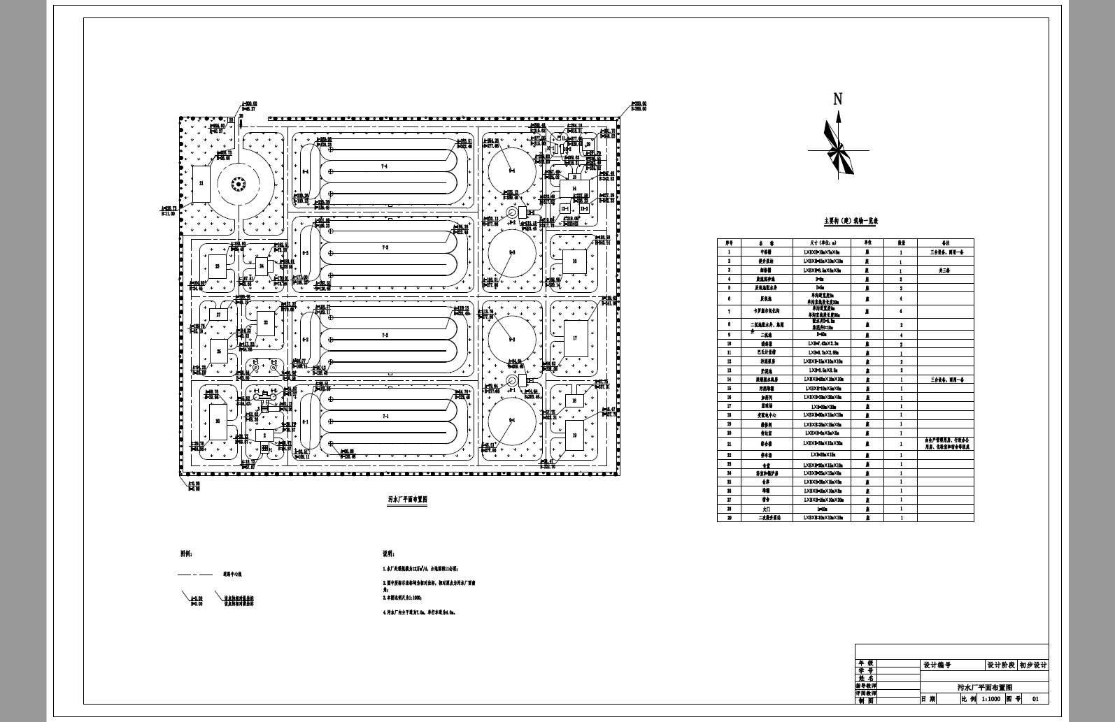 D0710-12万m3d污水处理工程初步设计+CAD+说明书==1009037=250
