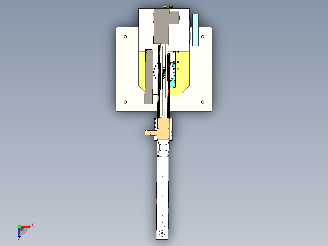 三轴机器手俯视图