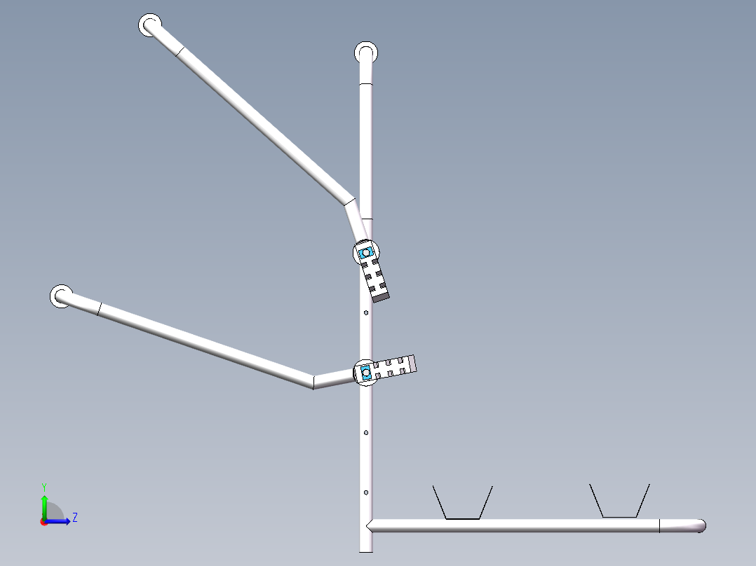 自行车固定车架设计3d图纸 汽车轿车固定移动自行车车架3d模型+2d左视图