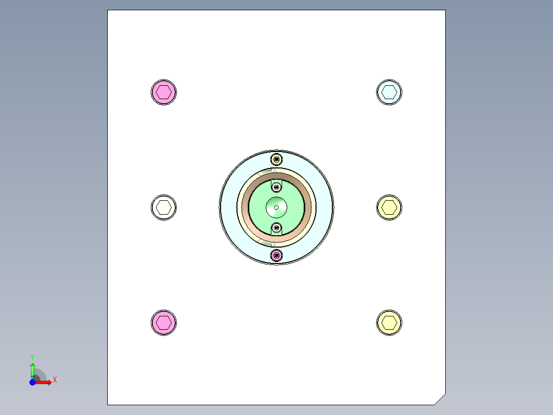DTW095A灯头固定圈前视图