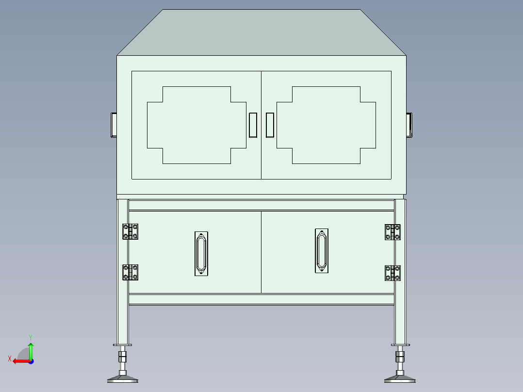 玉石磨抛机的设计后视图