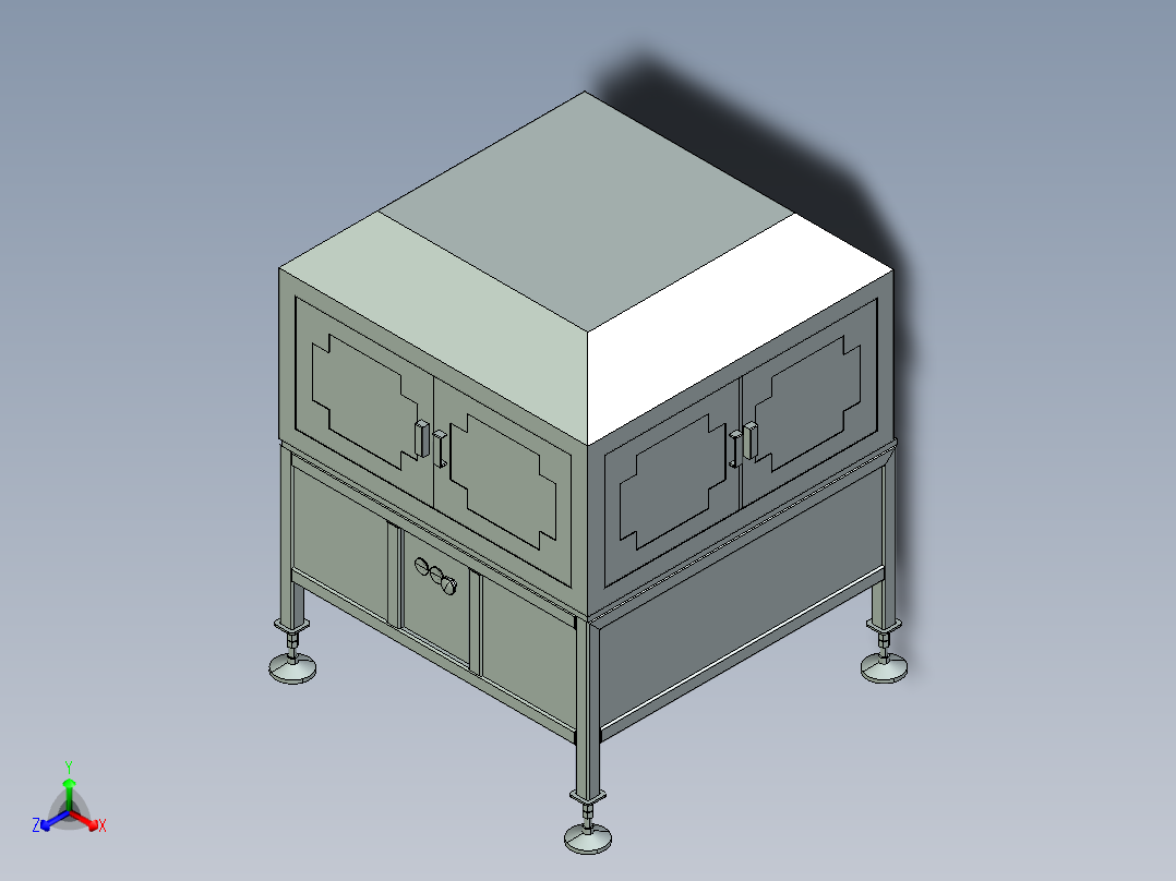 玉石磨抛机的设计正等轴测图