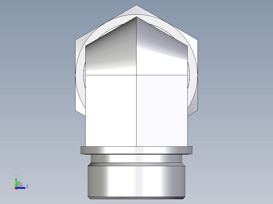 卡套式工业通用硬管接头EO_Male_stud_elbow_WE42LM71左视图