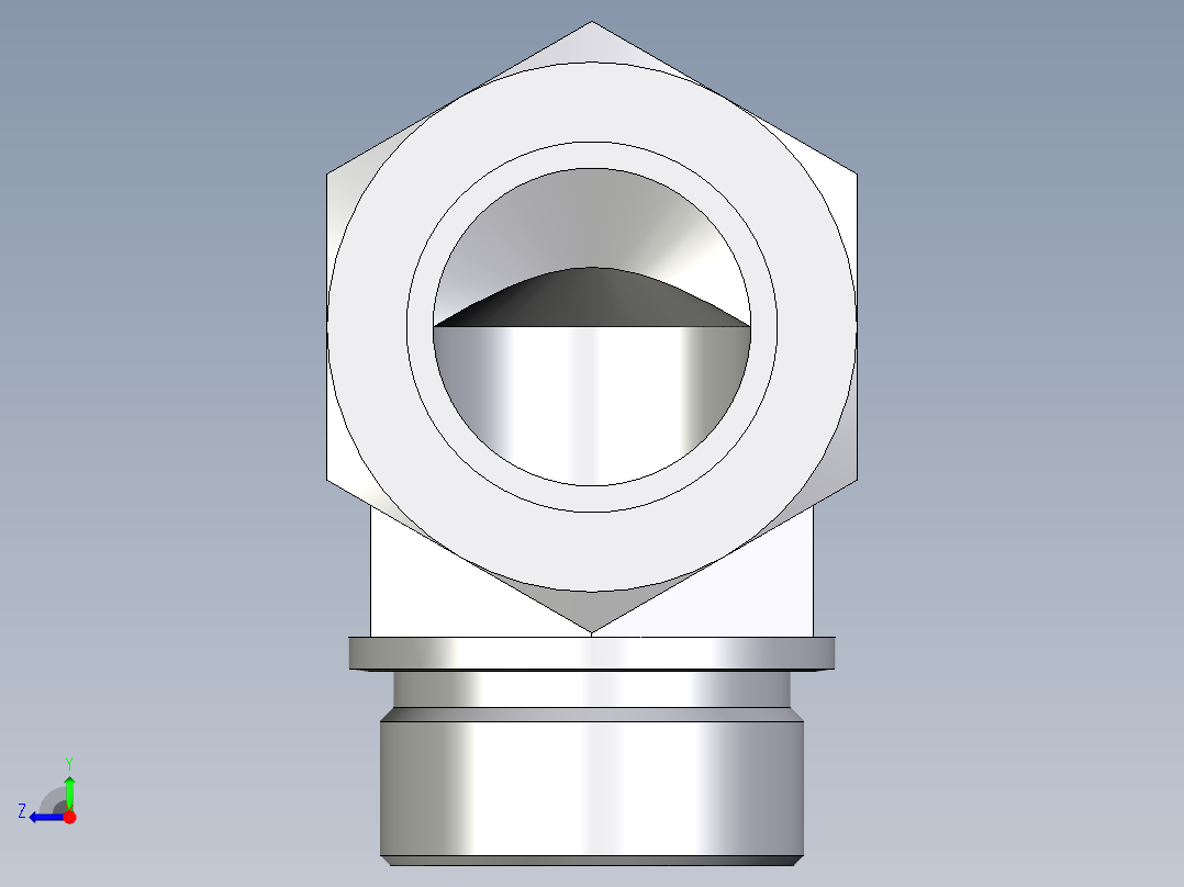 卡套式工业通用硬管接头EO_Male_stud_elbow_WE42LM71右视图