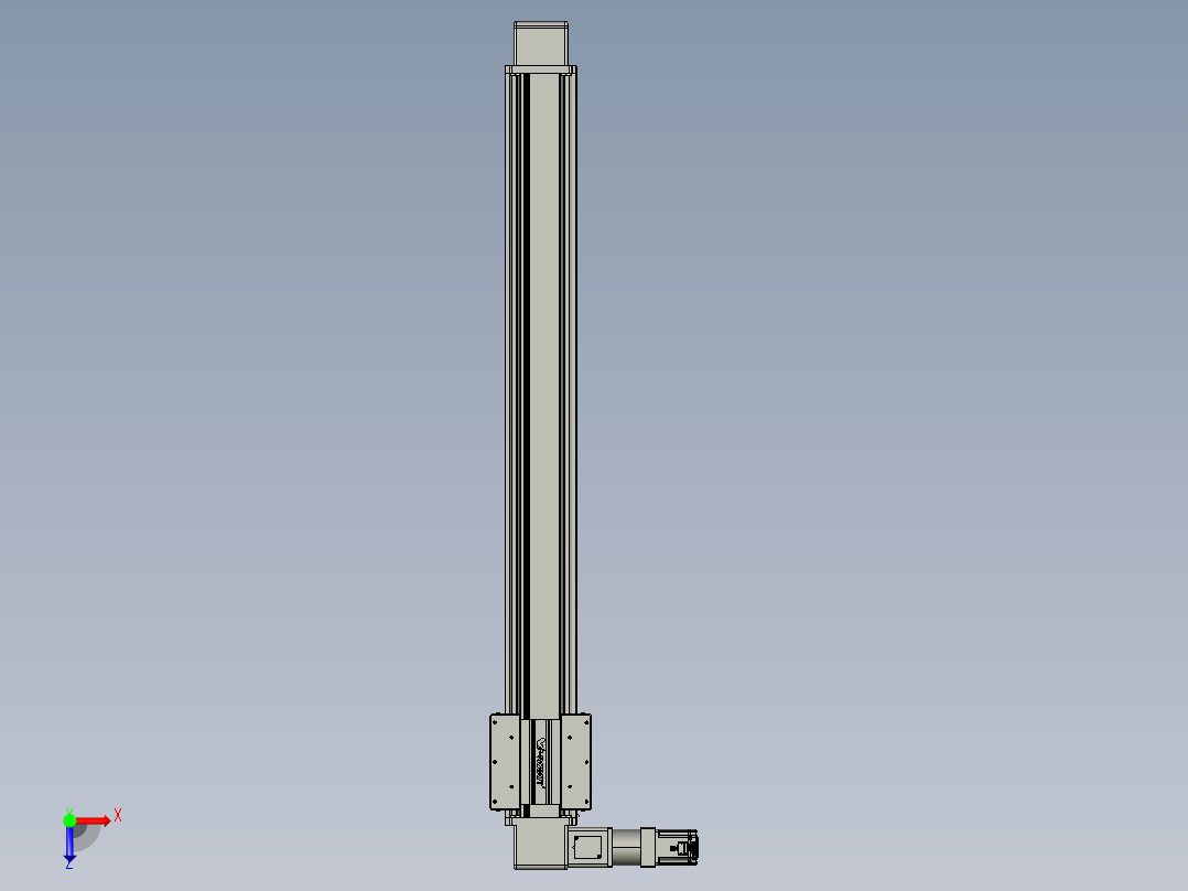 威洛博直线电机模组EB16-L208-S1400-L-ZP75-MS3-5K俯视图