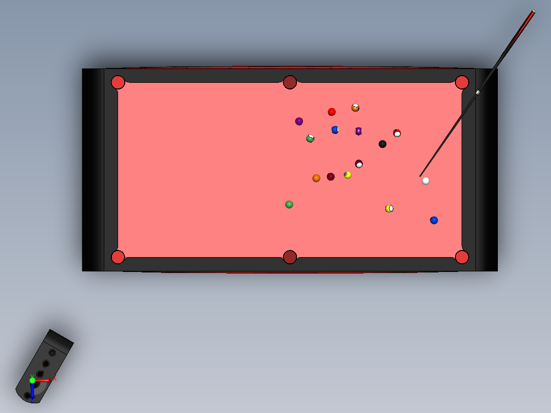 台球桌俯视图