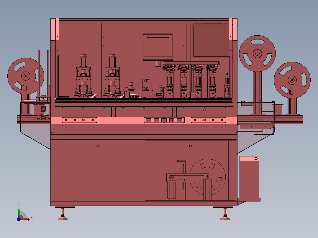 银行卡开槽植芯片机前视图