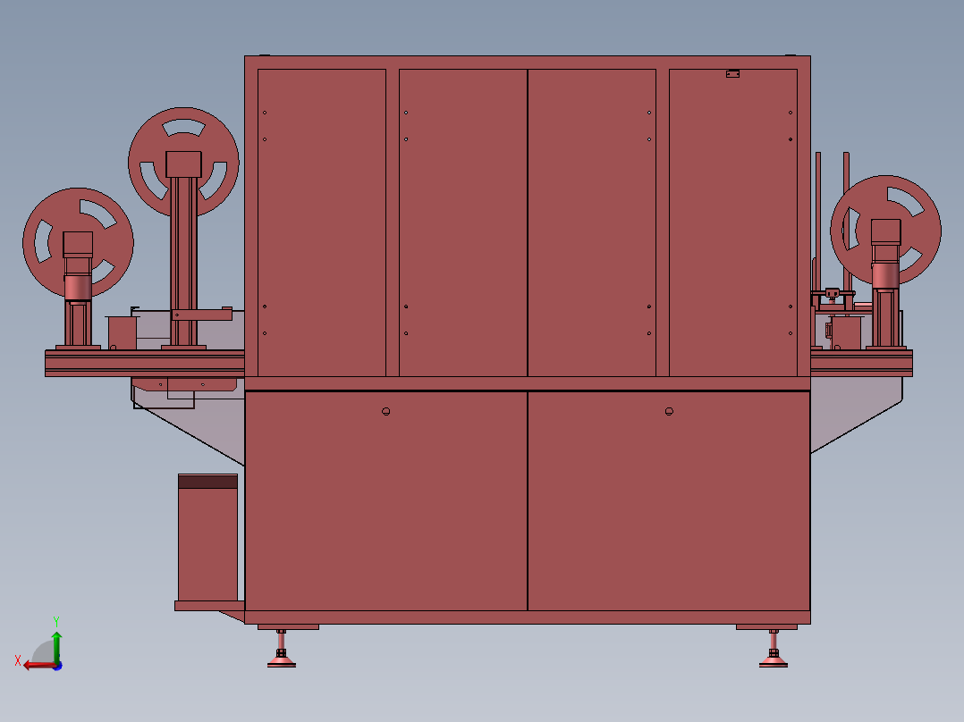 银行卡开槽植芯片机后视图