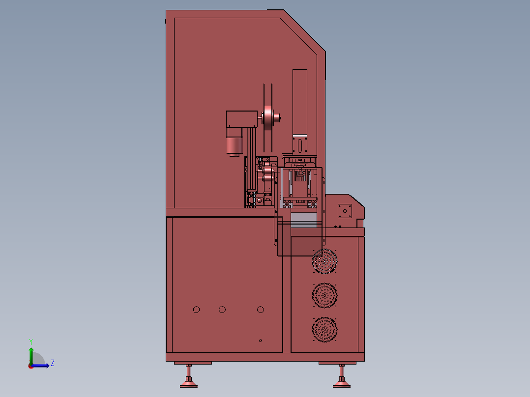 银行卡开槽植芯片机左视图