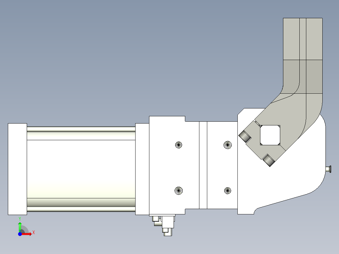德克斯TUNKERS气缸数模V_80_1_A10A11A12A40A41A42_T12前视图