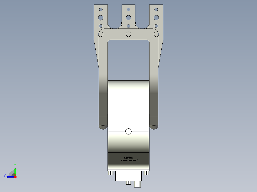 德克斯TUNKERS气缸数模V_80_1_A10A11A12A40A41A42_T12右视图