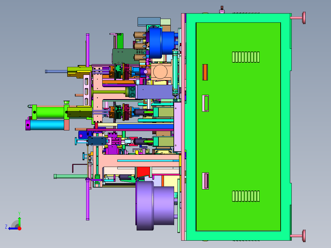 圆筒直流马达磁瓦轴承装配线右视图