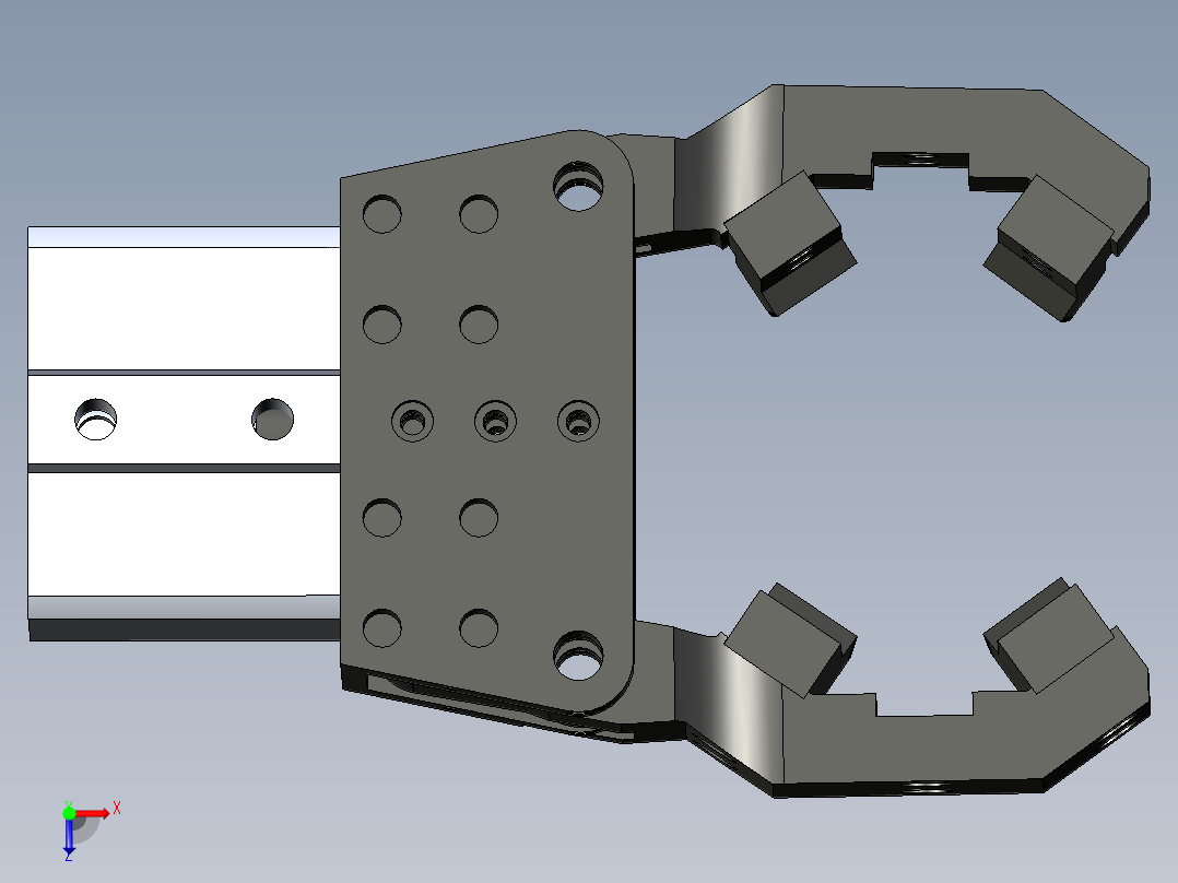 气动爪CJES-7俯视图