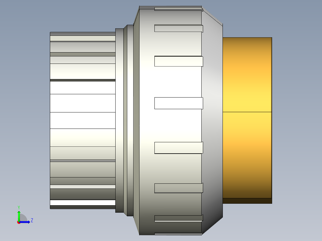 6BIFOC 适配器会在PVC-U 黄铜溶剂焊接插座D和BSP螺纹黄铜母端R O型圈橡胶左视图