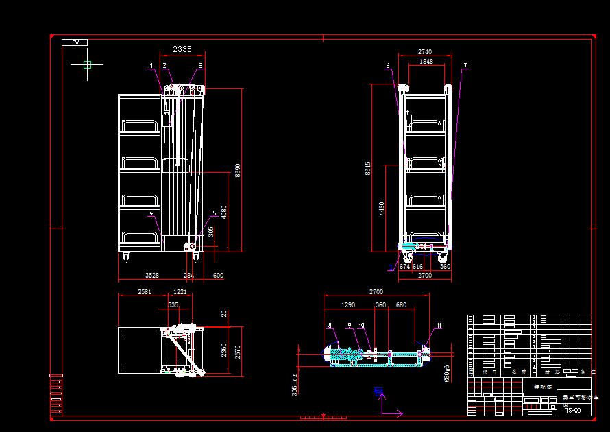 Q136-垂直可移动型车库设计【三维proe】-精