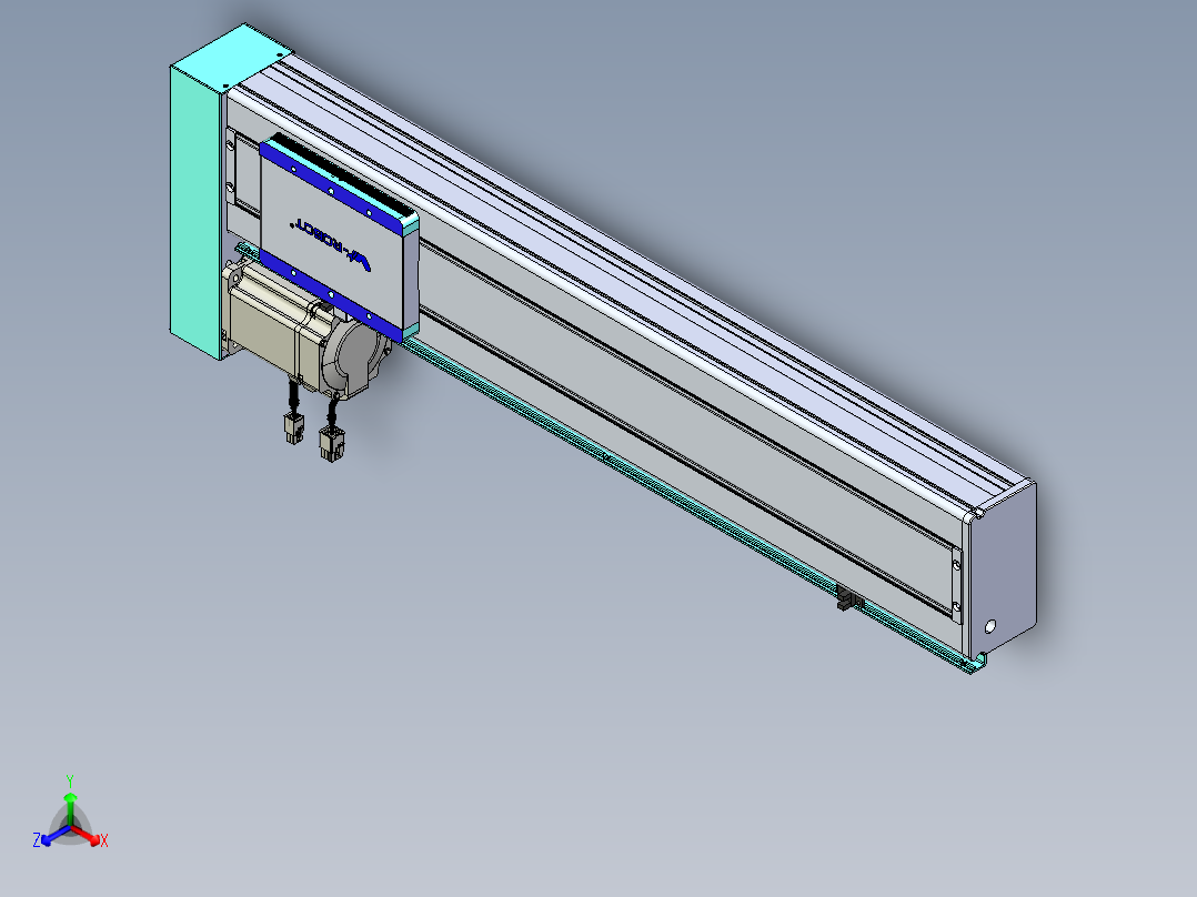 威洛博VC丝杆传动-无尘环境VC14-Lxx-C-S550-BL-ZP75-C3正等轴测图