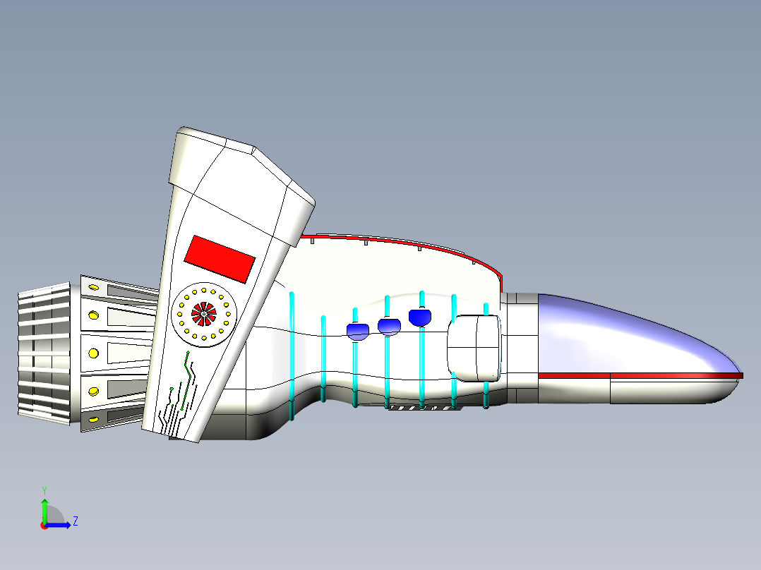 超级英雄R22飞机左视图