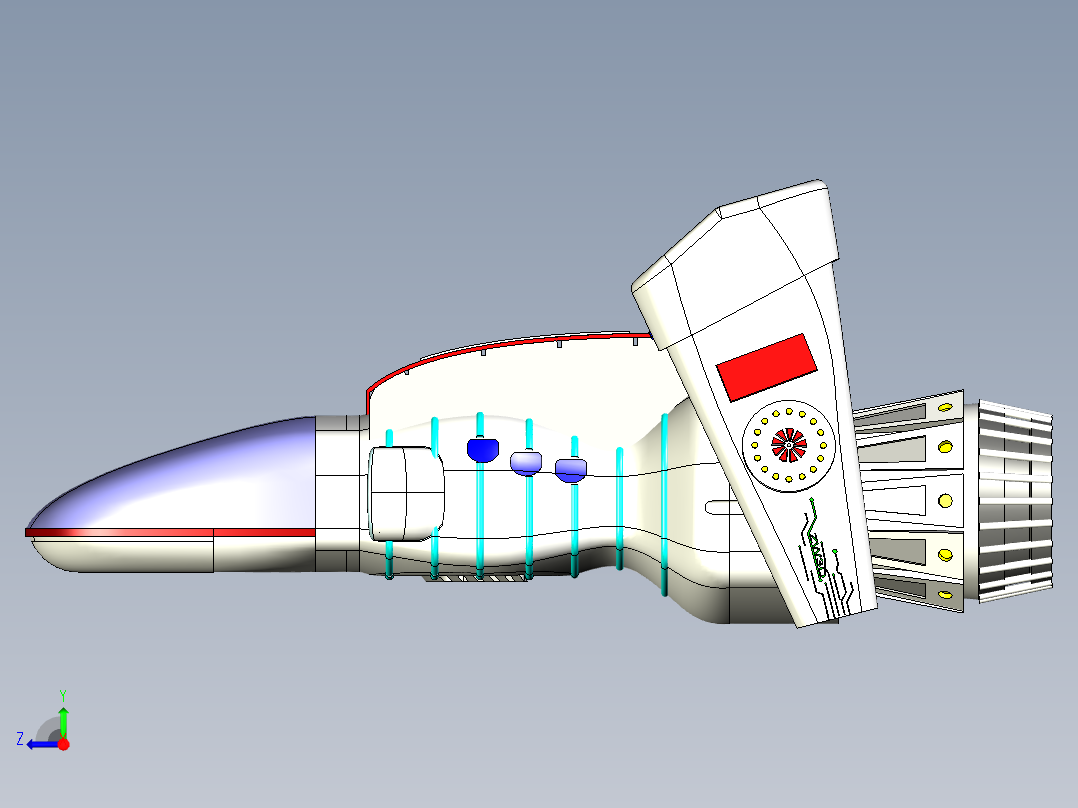 超级英雄R22飞机右视图