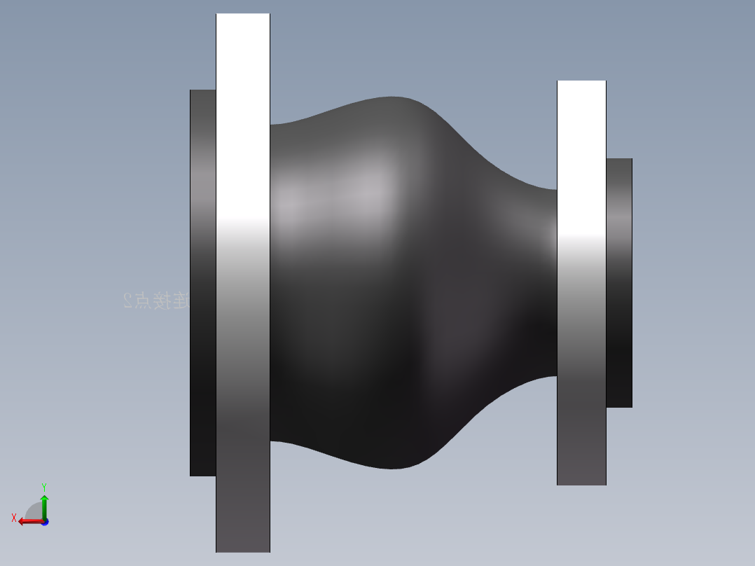 同心异径橡胶接头 法兰304 DN80-DN400后视图