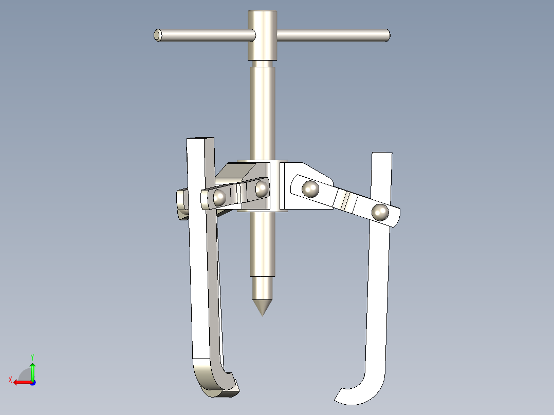 机械手手动抓手后视图