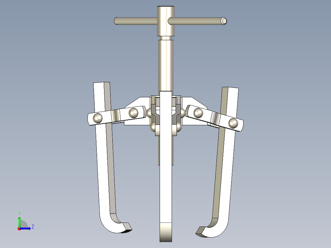 机械手手动抓手左视图